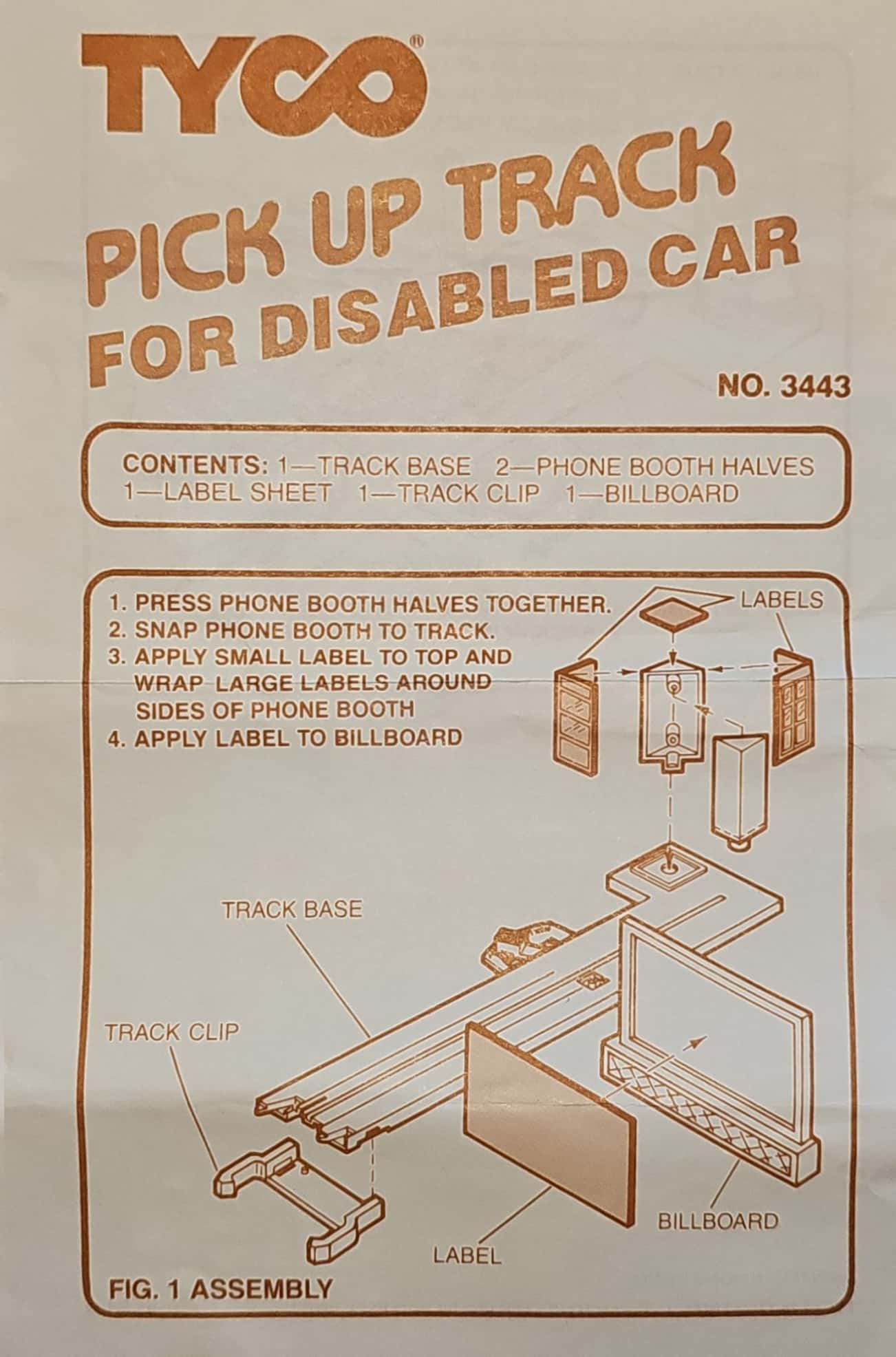 Phone Booth Pickup Track For Disabled Car Instructions